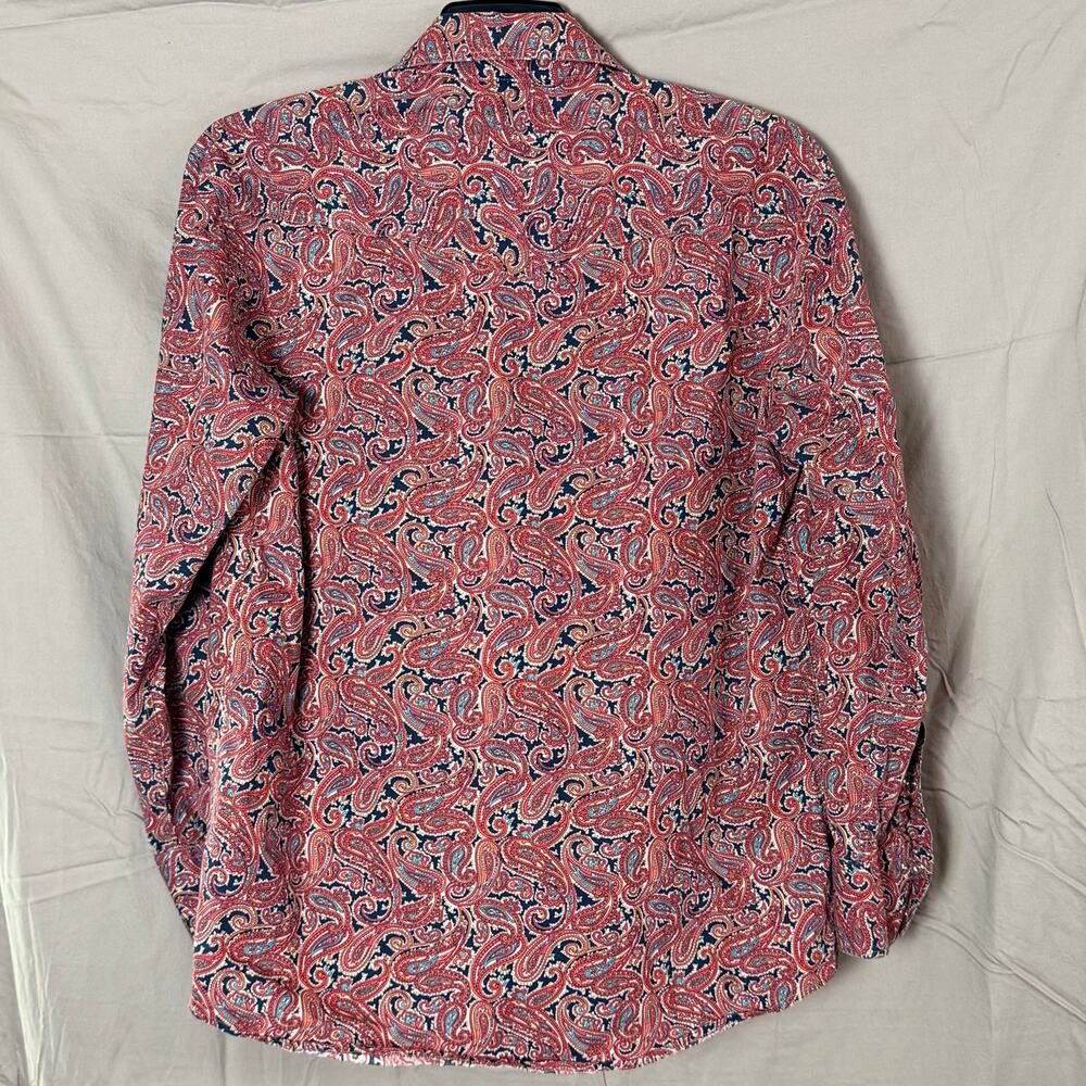 Roper Paisley pearl snap Western Shirt women’s medium salmon color - Picture 2 of 5